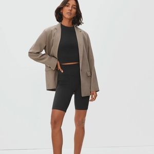 Everlane Womens Seemless Ribbed Biker Shorts Sz XS/S Black Athleisure Thick Knit